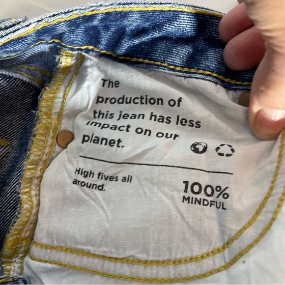 Pacsun 90s Boyfriend High Rise Two Toned Kaz Color 5-Pocket Zip Button Fly Sz 22 - Picture 7 of 16